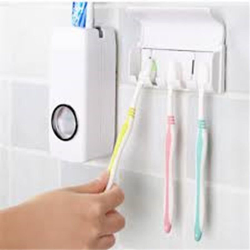 Automatic Toothpaste Dispenser with Toothbrush Holder - Image 3